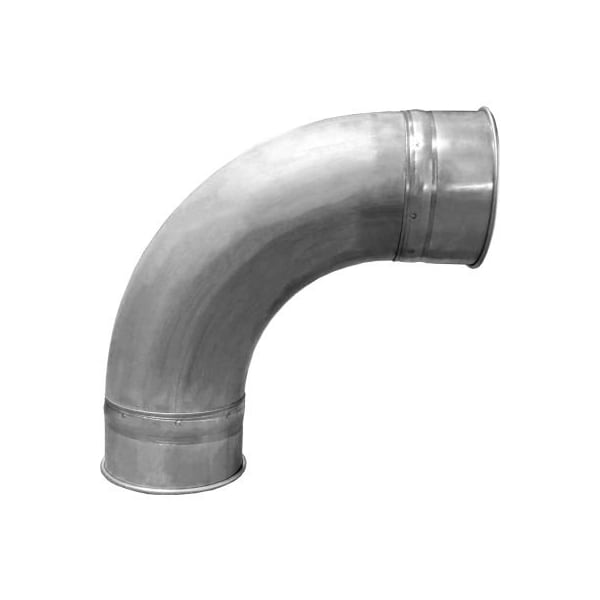 Us Duct Clamp Together 90 Deg Tubed Elbow 2.5 CLR, 4" Diameter, SS, 16 Gauge RETL0490.S16 - main